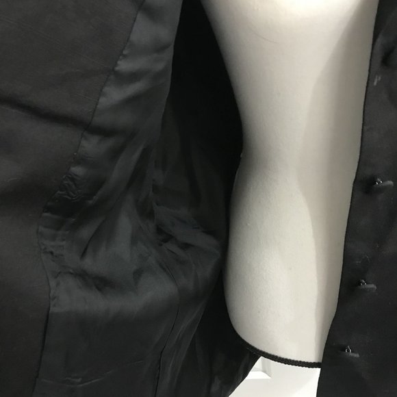 Vintage Black Blazer w/ Flames on Collar & Pockets - Picture 12 of 13